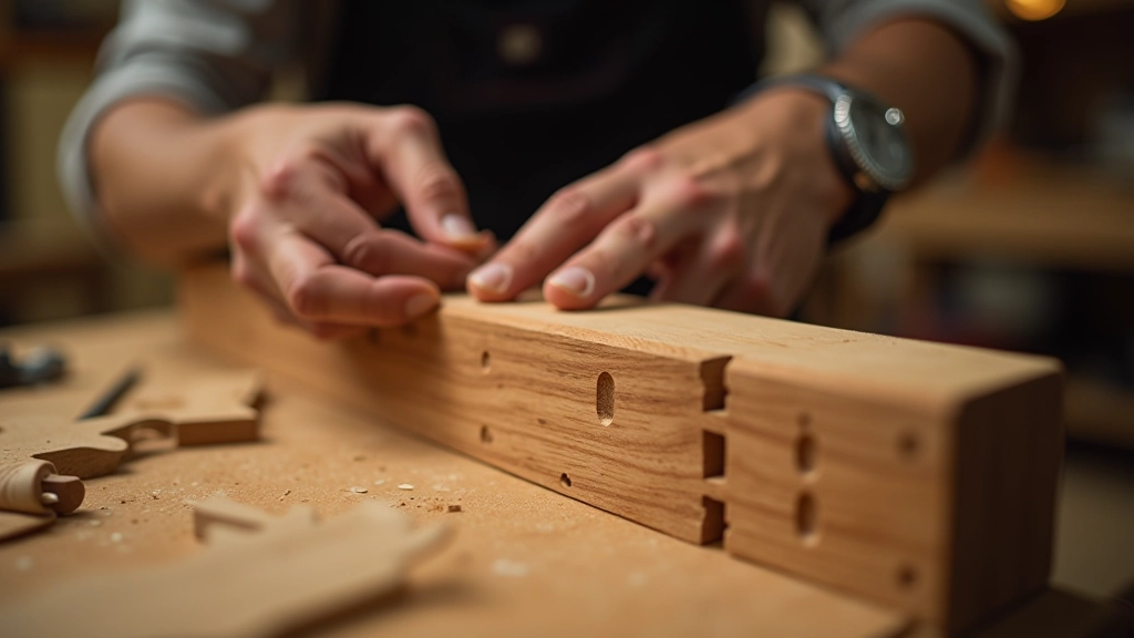 Detailed woodworking joinery showing professional construction techniques