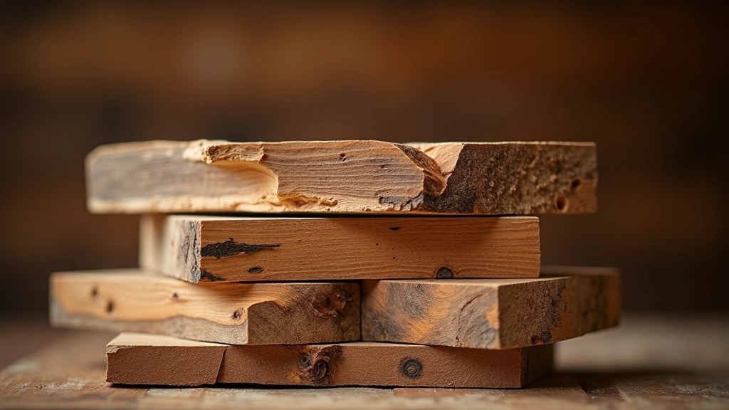 Close-up of various reclaimed wood planks showing different colors, grain patterns, and patina from weathering